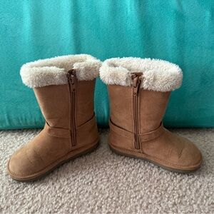 Cozy Tan MK Kids Boots